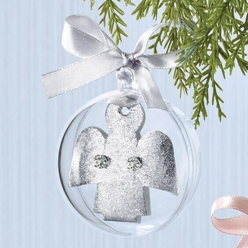 AVON Snow Globe "Stud Earrings" (Silvertone) ~ NEW SEALED!!!